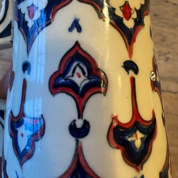 Hand-Painted Turkish Iznik-Style Ceramic Mug | Artisan Pottery - Picture 7 of 9